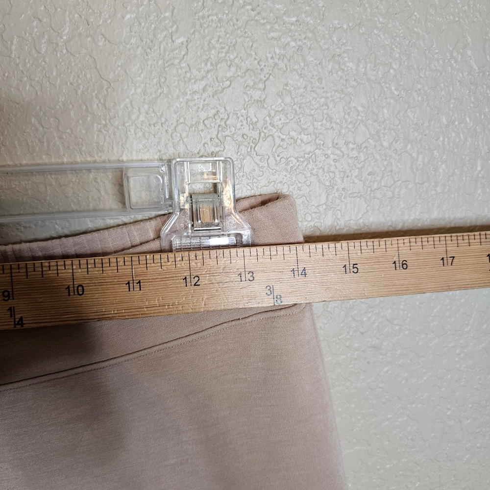 Spanx AirEssentials Wide Leg Pants Lunar Tan Beige Size Medium Tall - Picture 8 of 11